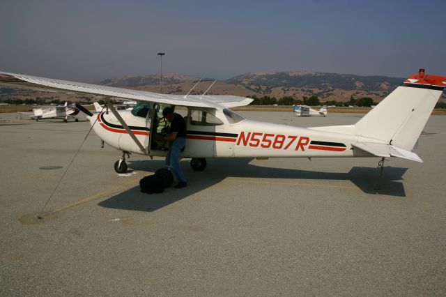 Cessna Skyhawk (N5587R) - KE16 - The late Jared Wenger getting the plane ready for our flight....1965 Cessna 172F Skyhawk, C/N: 17253188- photo date 9/6/2007.