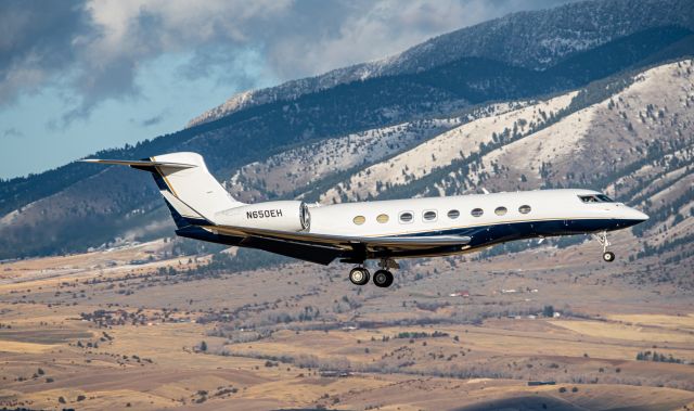 Gulfstream Aerospace Gulfstream G650 (N650EH) - G650ER arrival into KBZN November 2021