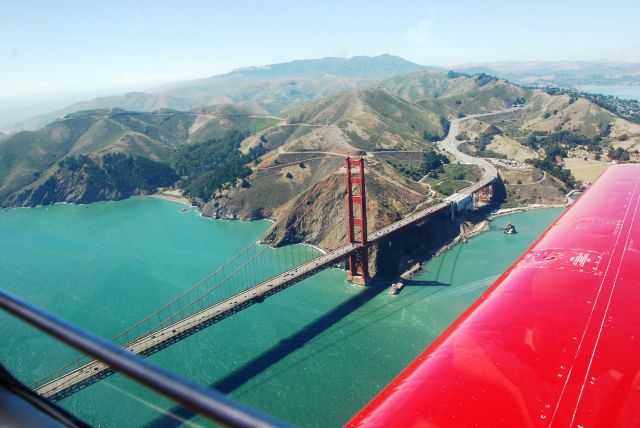 Beechcraft Bonanza (33) (N8943U) - Golden Gate Bridge returning from Sonoma Sky Park,0Q9 to KWVI