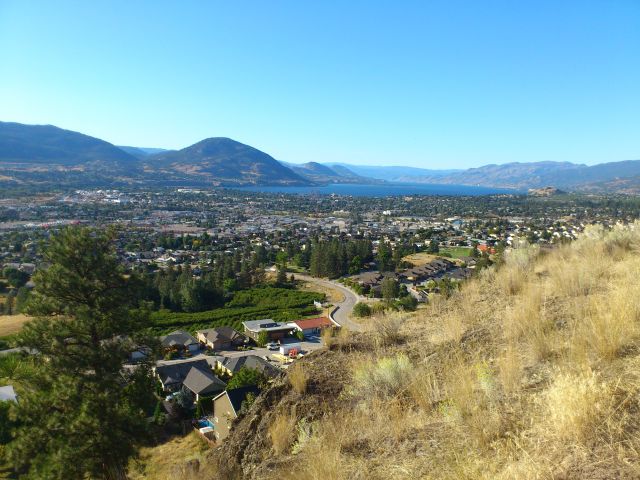 — — - PENTICTON CANADA REGIONAL AIRPORT - AIRPORT IS TO RIGHT OF PHOTO - APPROACH FOR RW 16 IS OVER  CITY AND OKANAGAN LAKE TO NORTH OF RW (PHOTO)