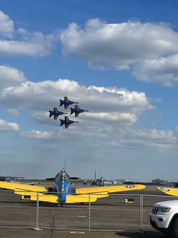 N61372 — - Blue Angels shot above the br /BT-13@Wings Over Houston 