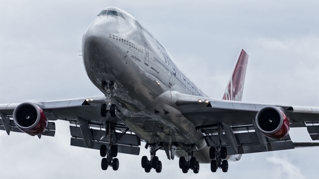 — — - Virgin, B744, approaching LHR.