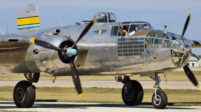 North American TB-25 Mitchell (N27493) - “Miss Mitchell”. Warbirds portion of the Friday afternoon airshow. br /br /7/28/23