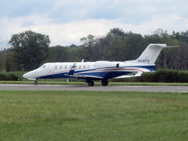 Learjet 45 (N441FX) - Holding short runway 05.