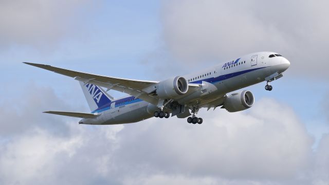 Boeing 787-8 (F-OLRC) - BOE2 makes a missed approach to Rwy 16R during its B2 flight on 1/24/16. (ln 22 / cn 34510). This is the first of 2 B788s for Air Austral. #N885BA is a temporary registration.