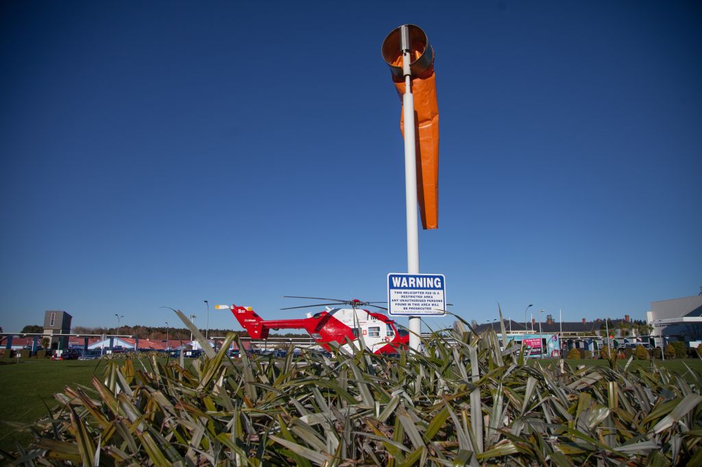 ZK-IWL — - just out the box -- Heli Otago on rescue mission MBB/Kawasaki BK 117 ZK IWL rests at Kew Hospital Invercargill New Zealand