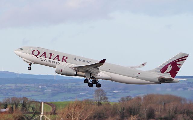 Airbus A330-200 (A7-AFZ) - qatar cargo a330-243f a7-afz dep shannon for doha 20/2/19.