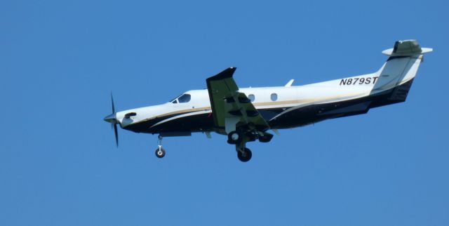 Pilatus PC-12 (N879ST) - About to touch down is this Pennsylvania State Police 2015 Pilatus PC12/47E in the Summer of 2023.