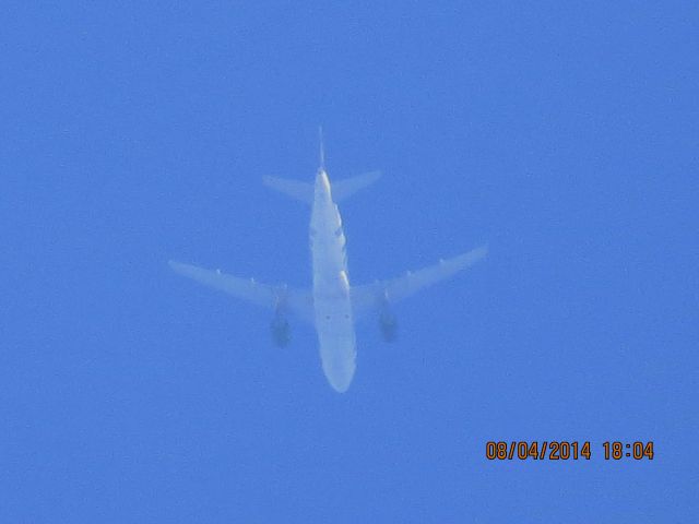 Airbus A319 (N947FR) - Frontier flight 226 from DEN to Branson Mo over Southeastern KS (78KS) at 20k feet.