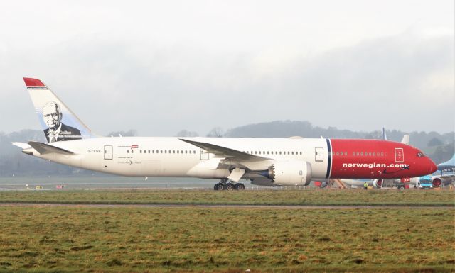 Boeing 787-9 Dreamliner (G-CKWB) - norwegian air uk b787-9 dreamliner g-ckwb after arriving from norway for parking 26/11/20.