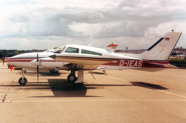 Cessna 310 (D-IEAS) - Seen here in Jun-91.br /br /Reregistered N154RD 8-Oct-97,br /then N889JE 4-Apr-99,br /then C-GKAS 27-Feb-06.