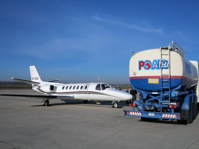 Cessna Citation V (A7-AKA) - Refueling at an airport near Istanbul, Turkey.