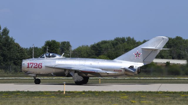 MIKOYAN MiG-17 (N1726M) - landing after a flight demo at AirVenture 2023