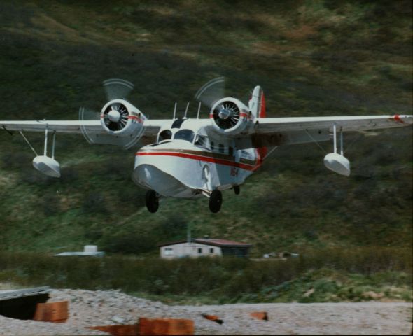 Grumman Goose (N642) - Landing at False Pass Alaska