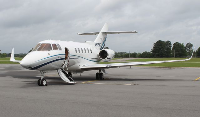 Hawker 800 (N512WC) - A Raytheon Hawker 800XP on the ramp at Thomas J. Brumlik Field, Albertville Regional Airport, AL - June 23, 2017.