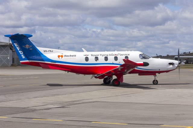 Pilatus PC-12 (VH-FXJ) - Royal Flying Doctor Service of Australia Central Operations (VH-FXJ) Pilatus PC-12/45E at Wagga Wagga Airport 