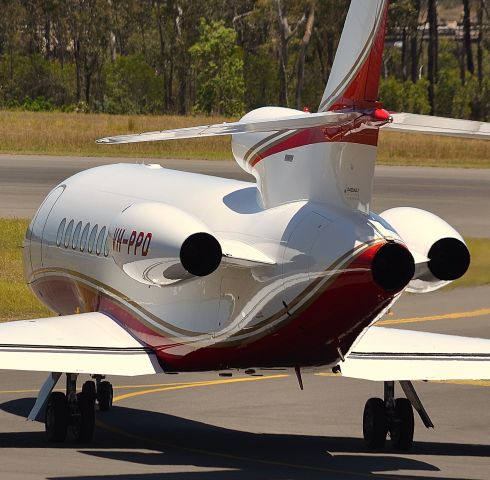 Dassault Falcon 900 (VH-PPD) - Taxiing Gladstone for Brisbane November 2012. A 43 min flight