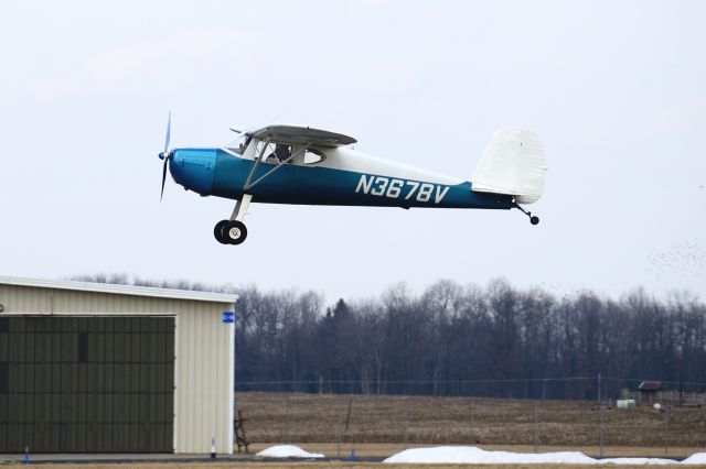 Cessna 120 (N3678V) - Departing Runway 26