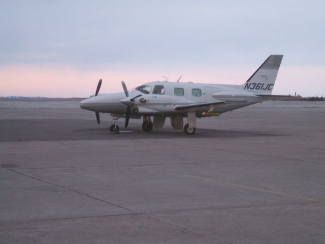 Piper Cheyenne 2 (N361JC) - Parked at Woodward Aviation FBO, Goose Airport NL. May 3/9