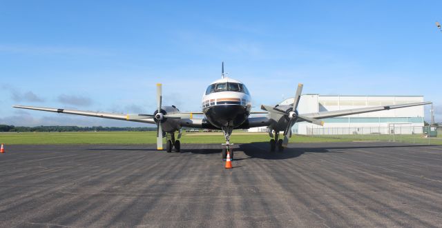 CONVAIR CV-580 (XA-UJI) - A 1953 model Convair CV640-340D on the main ramp at Tuscaloosa Regional Airport, AL - June 17, 2017.