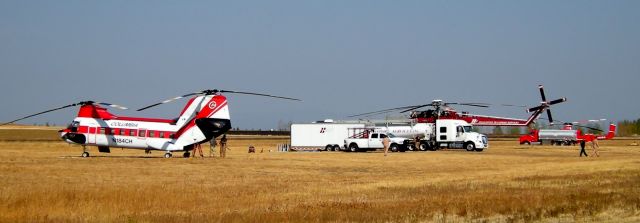 — — - Sept. 24, 2014, Grangeville, Idaho, 3 firefighting helicopters.