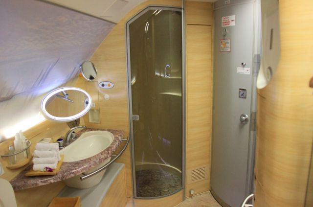 — — - Shower and Spa Cabin, Emirates Airbus A380 Upper Deck only for First Class Guests... 