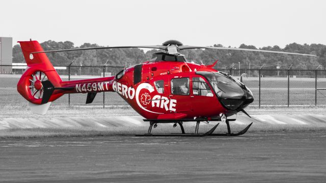 Eurocopter EC-635 (N459MT) - EC35 resting on the ramp at KIAH during operations supporting Hurricane Harvey