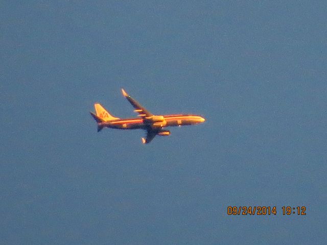 Boeing 737-800 (N859NN) - American Airlines flight 1611 from ORD to Tulsa over Baxter Springs Kansas (78KS) at 23,500 feet.