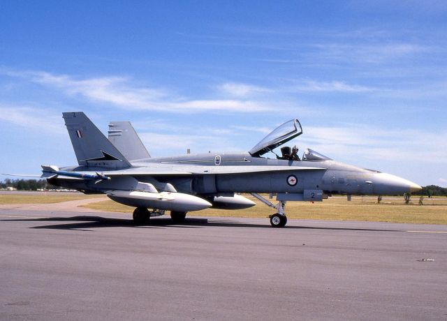 McDonnell Douglas FA-18 Hornet (A212) - McDonnell Douglas F/A-18A/B Hornet A21-2 at the Bi-Centenial Airshow held in 1988 at Richmond Air force Base.