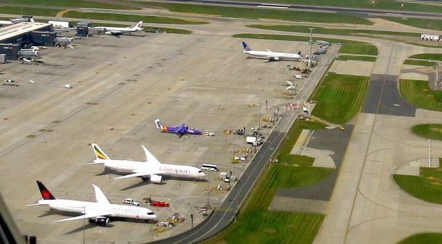 — — - Departure from Heathrow London