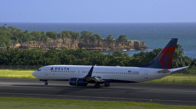 Boeing 737-700 (N3751B) - Landed in the Isle of Spice, Grenada