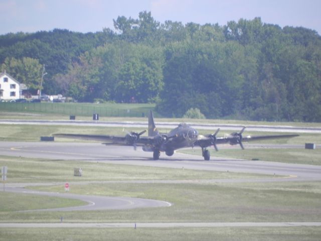 Boeing B-17 Flying Fortress (12-4485) - A World War Two era B-17 bomber Memphis Belle visits Albany Airport.