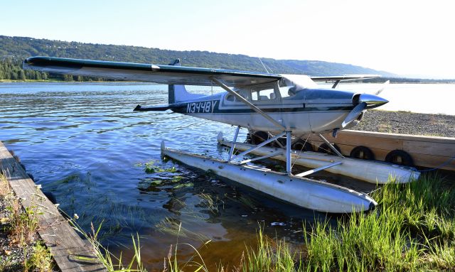 Cessna Skywagon 180 (N3448Y) - Cessna 180H Skywagon N3448Y in Homer Seaplane Base