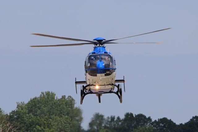 Eurocopter EC-635 (N312PH) - A LifeFlight of Michigan/PHI Air Medical EC135, based at Beaumont Hospital, Royal Oak, Michigan, on short-final at KTOL on 27 Jun 2019.