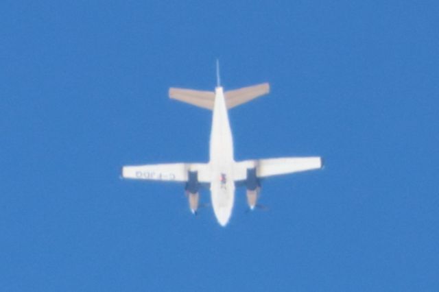 C-FJDQ — - C-FJDQ BEECH King Air B100B Max Aviation. Altitude 4980 Mètres. Vitesse 340 KM/H. Survolant la ville de Lavaltrie QC. Le 26-02-2025 à 11:04.