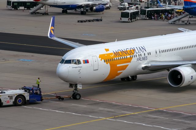 JU-1021 — - JU-1021 MIAT - Mongolian Airlines Boeing 767-34G(ER)(WL) @ Frankfurt - Rhein-Main International (FRA / EDDF) / 07.08.2014