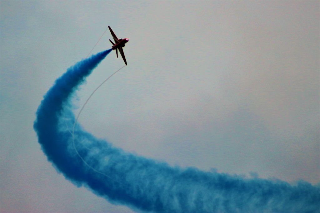 — — - red arrow at duxford battle of britain 2018