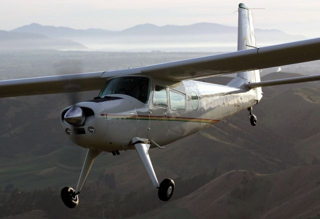 ZK-TCE — - Helio Courier MK II over Omaka, New Zealand