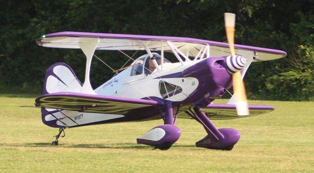 STOLP SA-100 Starduster (N1877) - A Stolp SA-100 Starduster on a takeoff roll during the EAA 190 Breakfast Fly-In, Moontown Airport, Brownsboro, AL - May 18, 2019.