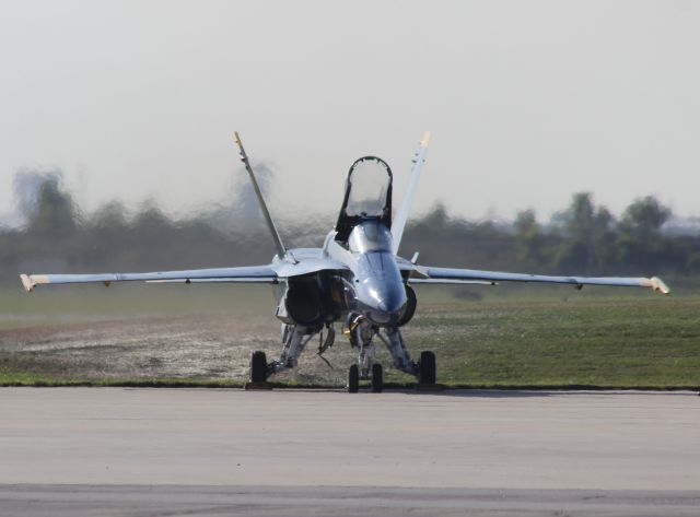 McDonnell Douglas FA-18 Hornet — - Engine test of Blue Angel #6 at Gary Regional Airport