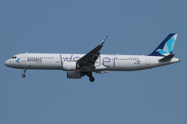 Airbus A321 (CS-TGS) - :"Air Azores 231"  in the Wonder livery, on final to 4R, arriving from Lajes, Portugal