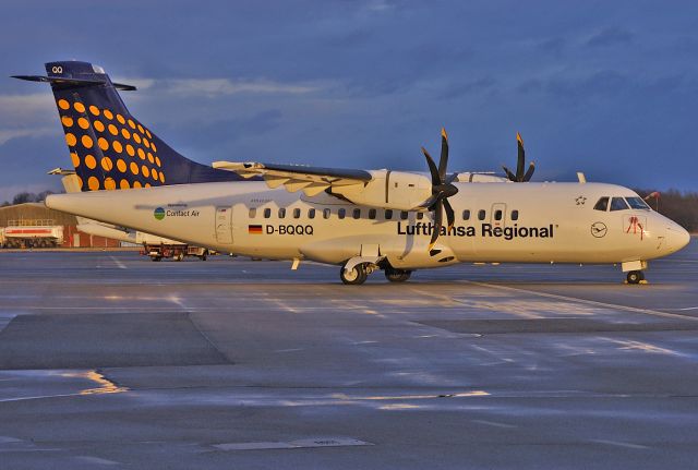 ALENIA Surveyor (ATR-42-500) (D-BQQQ) - Contact Air (Lufthansa Regional) - ATR 42-500 C/N 584 - D-BQQQ at Saarbruecken - 2006-02-17.