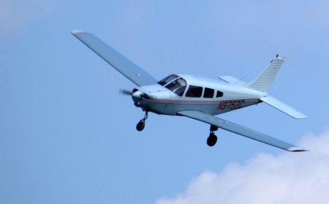 Piper Cherokee (N9752C) - On a short final is this 1978 Piper Cherokee PA-28-161 in the Summer of 2019.