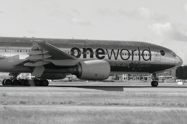 Boeing 777-200 — - Departing LHR.