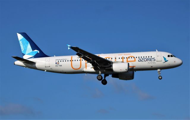 Airbus A320 (CS-TKK) - Santa Maria Island International Airport-LPAZ. 2022-03-13. "Unique".