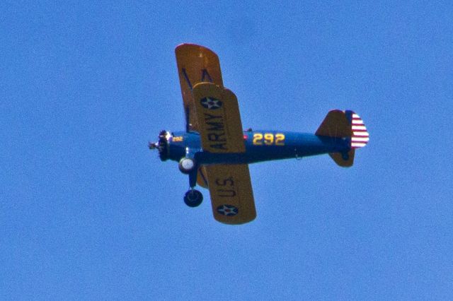 Boeing PT-17 Kaydet (N53292) - On Thursday, 21-June-2018, at 1506HrsEDT, the subject bi-plane flew from East to West near my home in Northern New Jersey. Even with a 300mm lens I could not read the registration numbers.br /br /Any information anyone could provide regarding these aircraft would be much appreciated.  br /br /If the subject registration numbers are correct this is a 1942 BOEING D75N1.