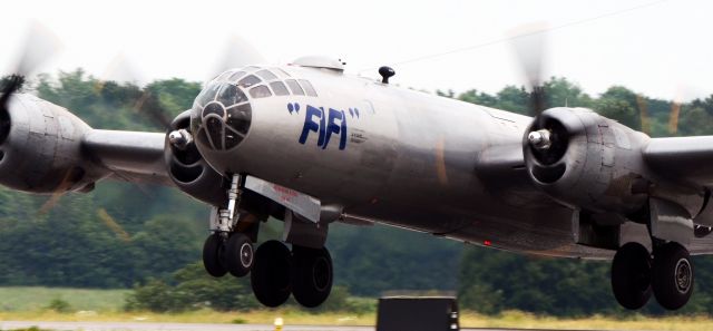 Boeing B-29 Superfortress — - Fifi, taking off from Hamilton.