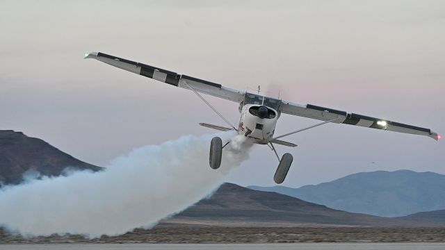 Cessna 175 Skylark (N7100M) - IFR smoke pass at High Sierra