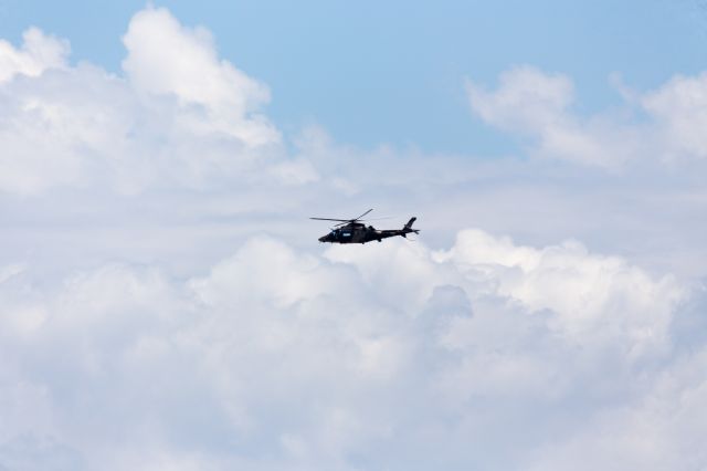 — — - Picture 1 of 2. This is "as shot" from my camera. Subject is approx 800 ft ALT at a distance of about 1.5 miles from me. Canon 6D using 600mm lens. Approaching the military base at FAPE.