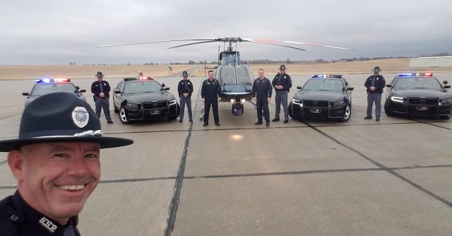 Bell 407 (N575NE) - Selfie Sunday with the Flight Crew of the Nebraska State Patrol Bell 407.